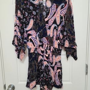 Angeleye Blue Paisley Romper Size 8